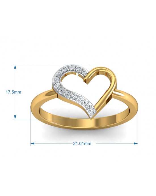 Amia Diamond Heart Ring